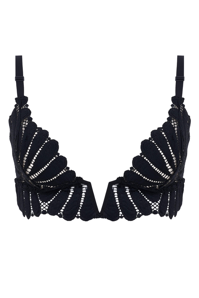 Чёрный бюстгальтер с мягкими чашками 5