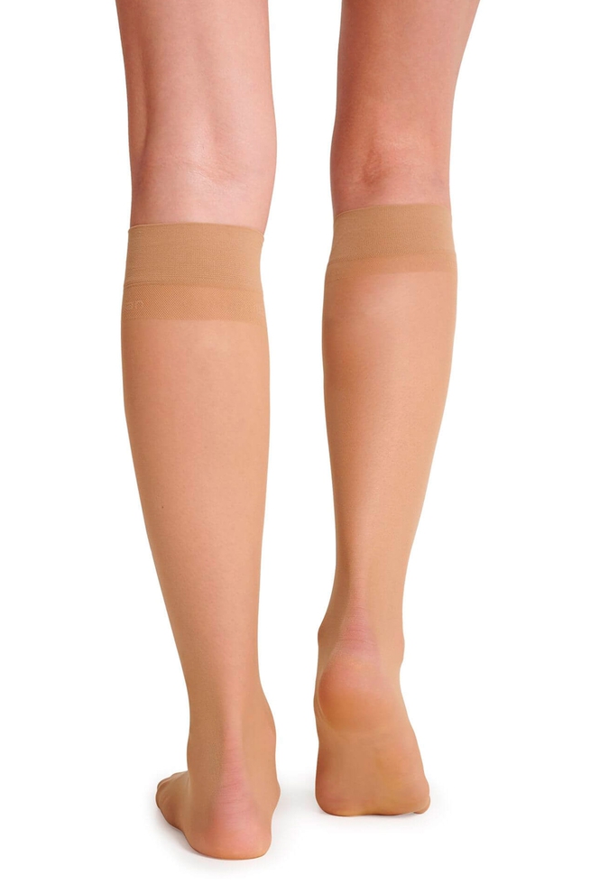 Гольфы женские бежевые Chinchillan Run Stop 20 den 3