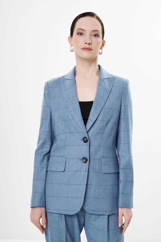 Женский жакет в клетку 1