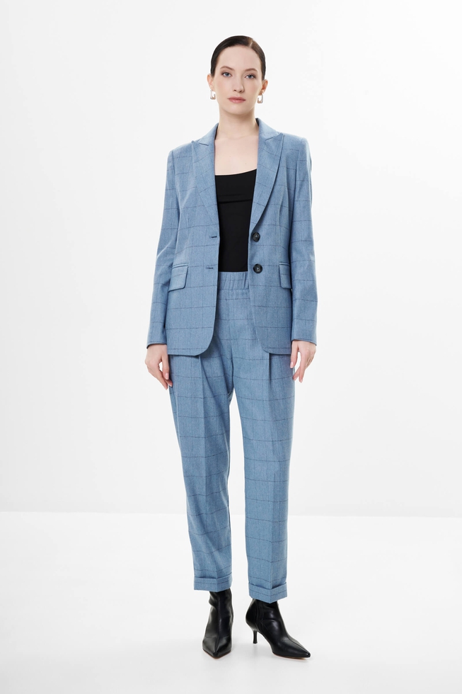 Женский жакет в клетку 4