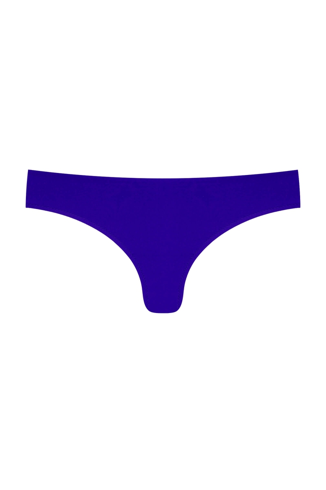 Женские синие плавки-слипы 6