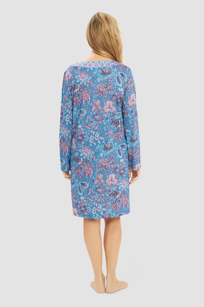  Женская сорочка миди с принтом  2