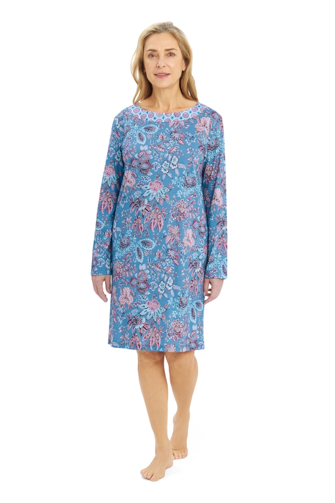  Женская сорочка миди с принтом  3