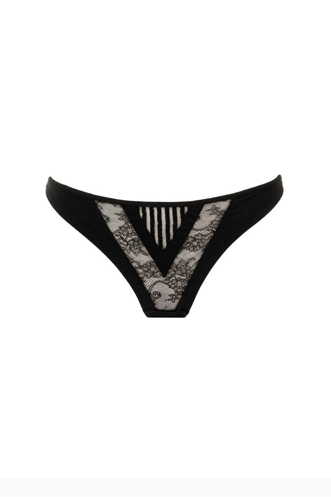 Женские чёрные трусы-бразилиана 4