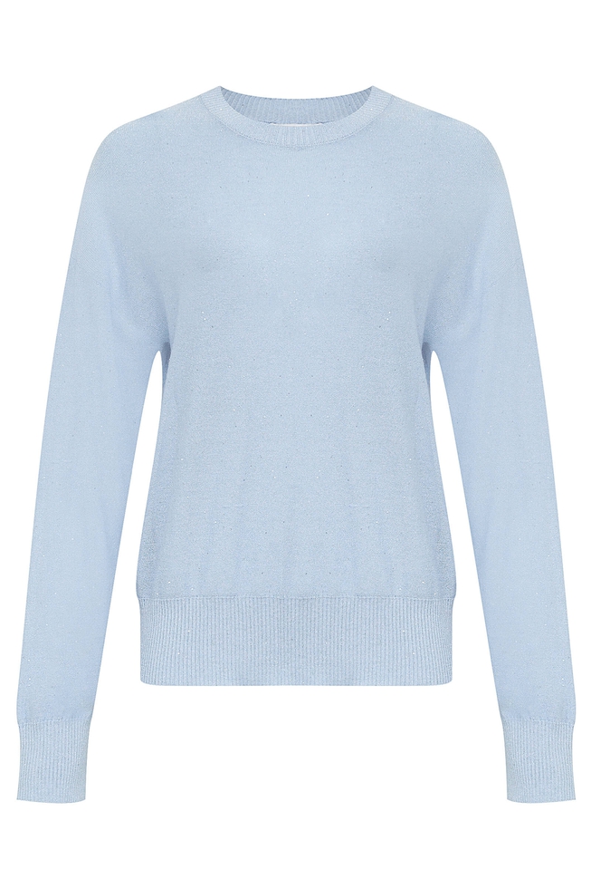 Женский голубой джемпер 5