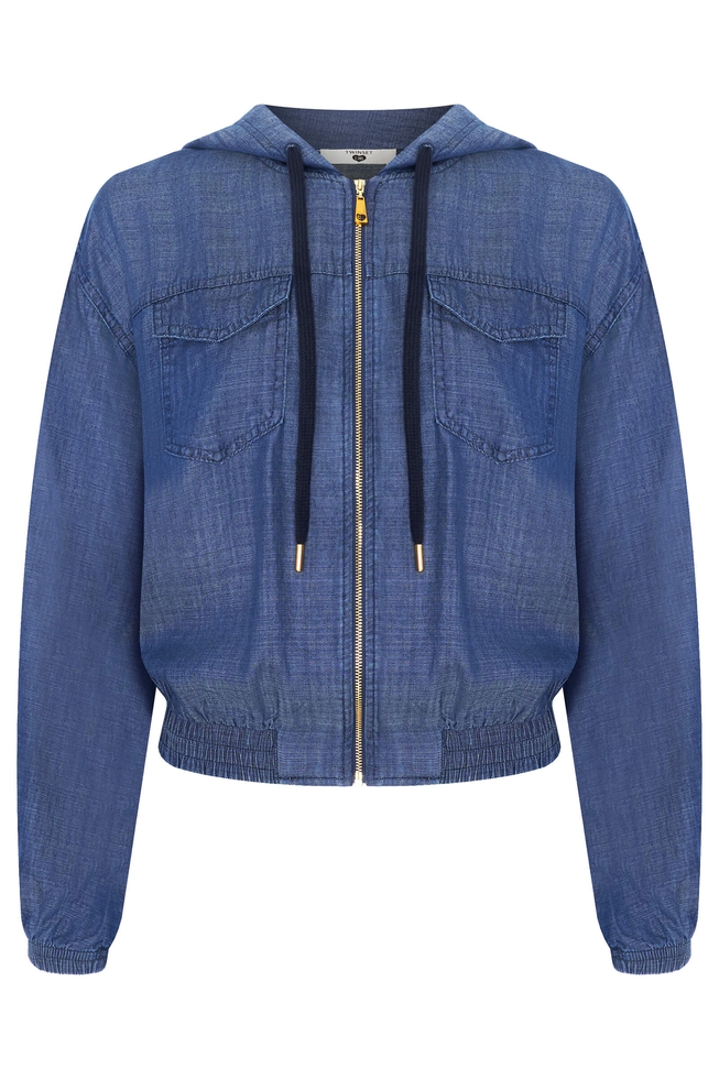 Женская синяя куртка 4