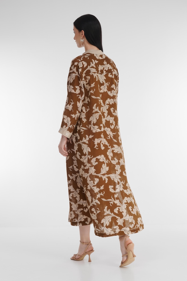 Длинное платье из льна 2