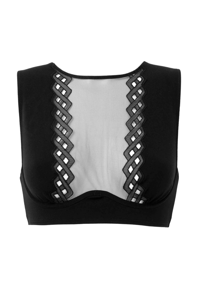 Чёрный бюстгальтер с мягкими чашками 6