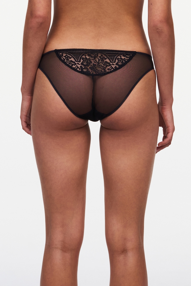 Женские кружевные черные трусы-слипы 2
