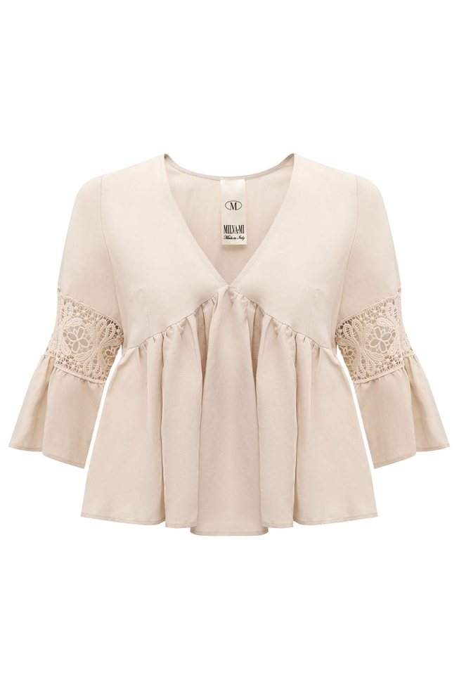 Женская серая блузка 7