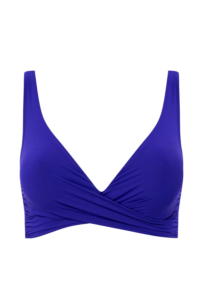 Синий купальный лиф с мягкими чашками 7