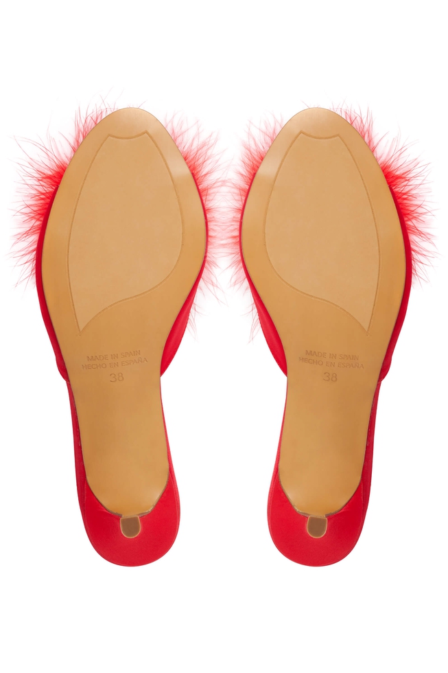 Женские красные домашние туфли 5