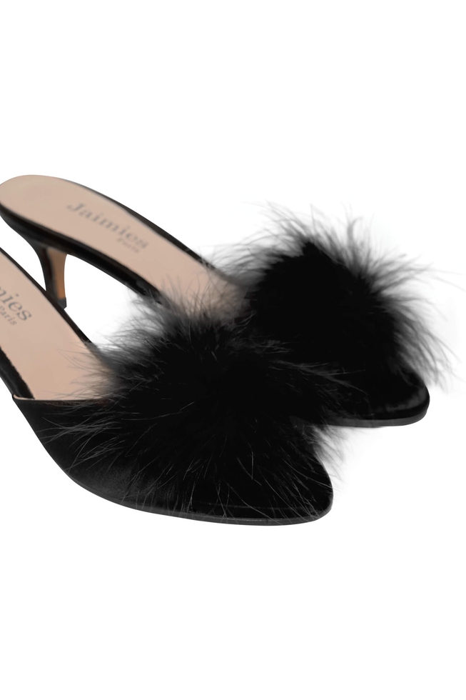 Женские чёрные домашние туфли 4