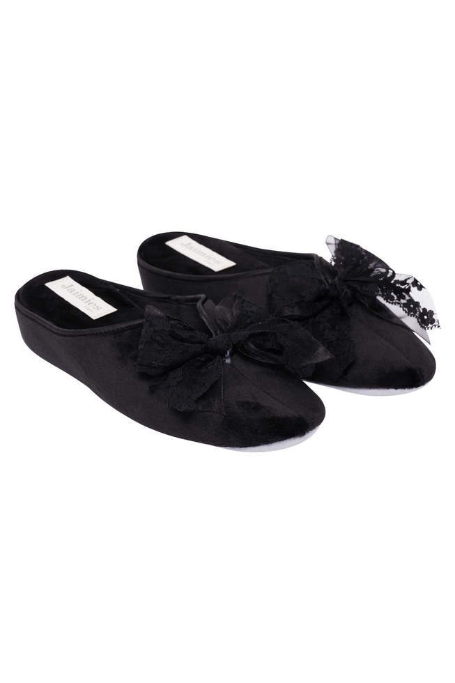 Женские чёрные тапочки 2