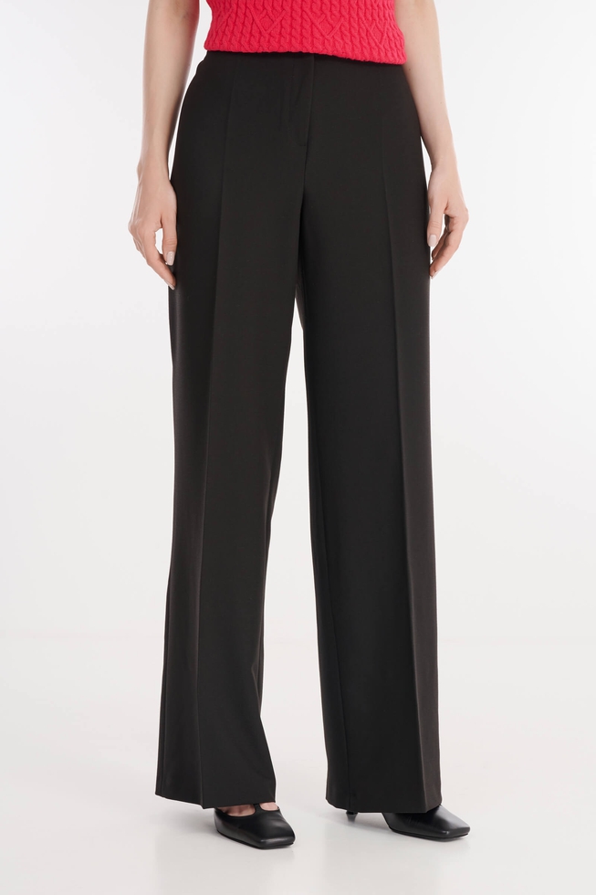 Женские широкие чёрный брюки 1