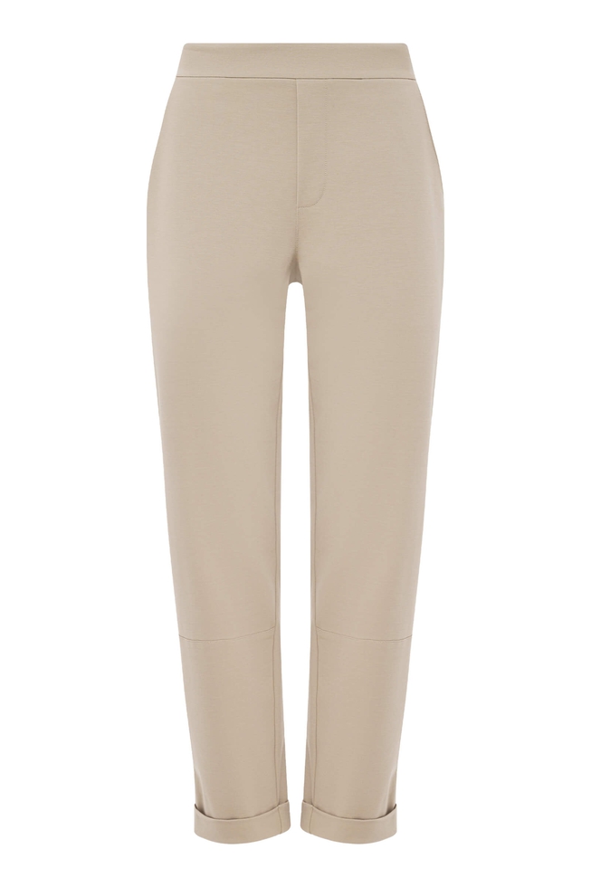 Женские укороченные серые брюки 4