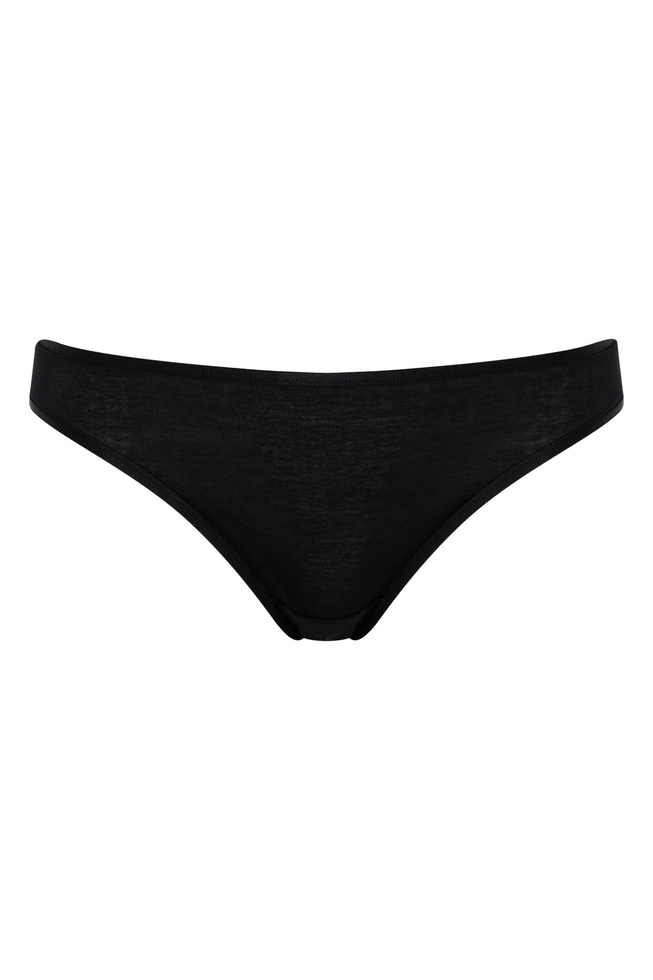 Женские чёрные трусы-слипы 5