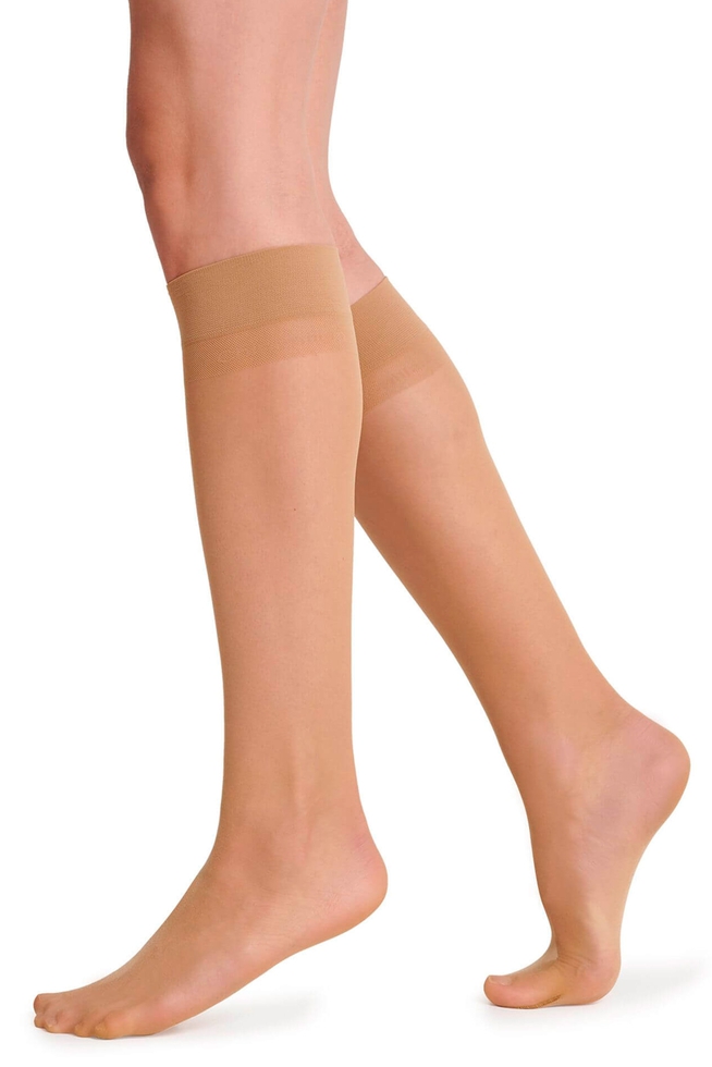 Гольфы женские бежевые Chinchillan Run Stop 20 den 2