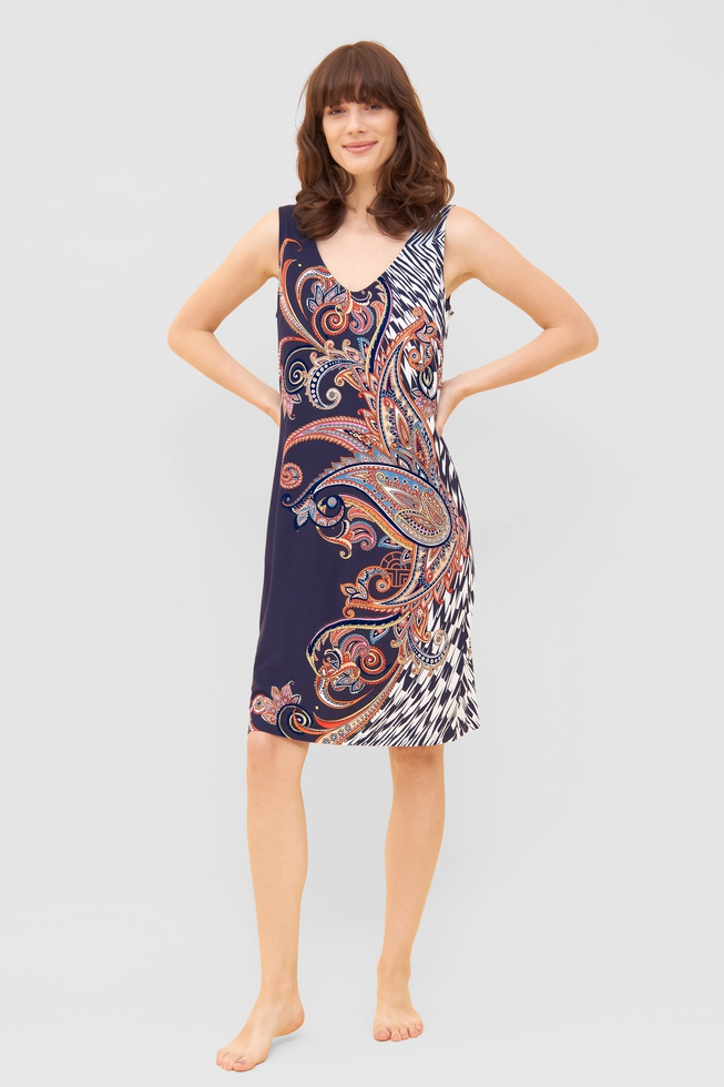  Женское домашнее платье миди  3