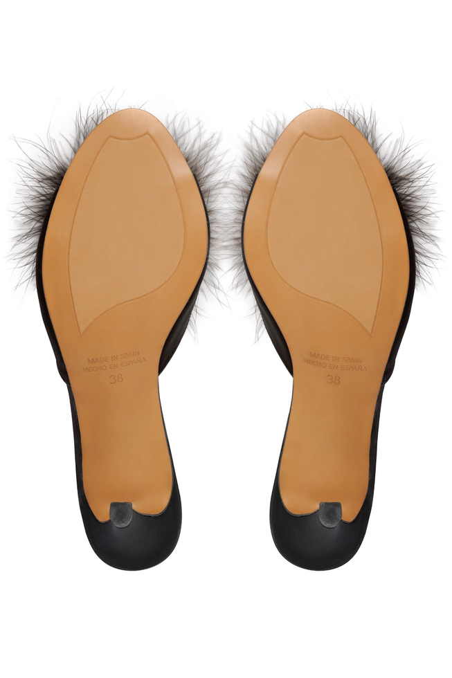 Женские чёрные домашние туфли 5