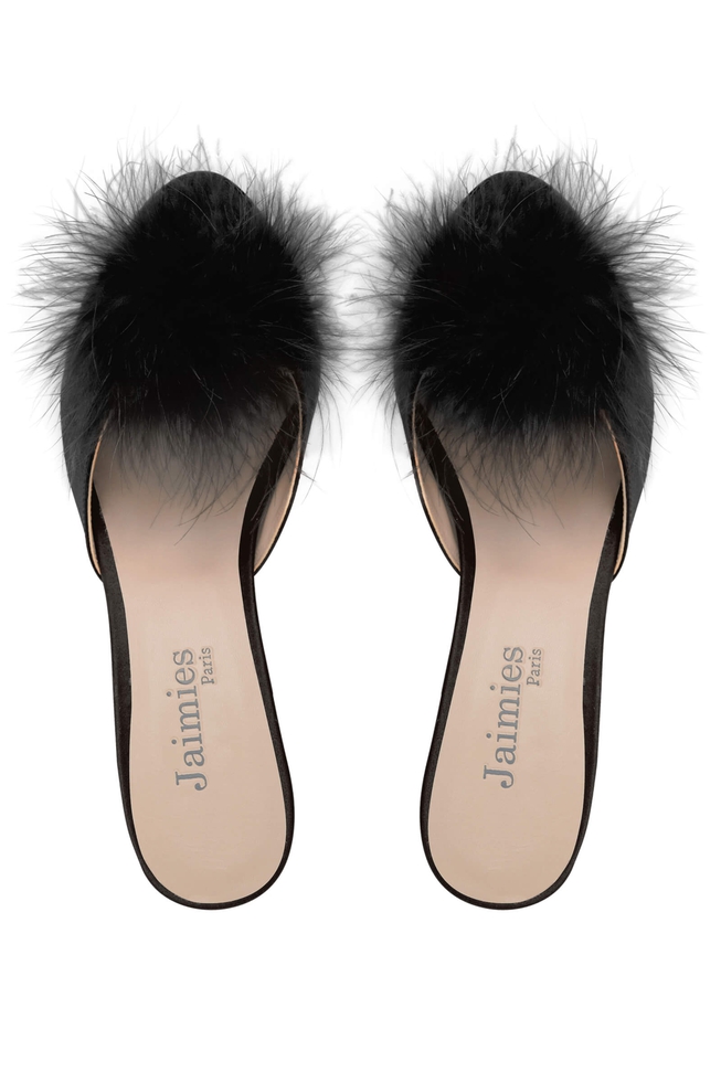 Женские чёрные домашние туфли 3