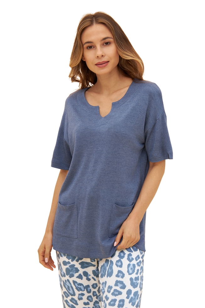  Женский домашний топ с карманами 4