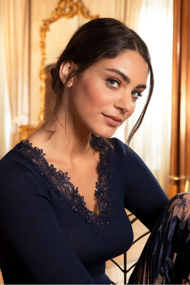 Женская домашняя водолазка  4