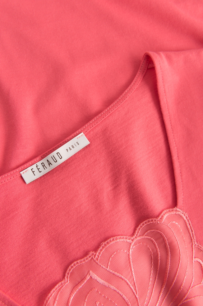  Женский красный домашний костюм (блузка с капри)  7