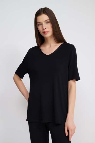  Женская черная футболка  Nina von C 16460874 купить в интернет-магазине Bestelle фото 1