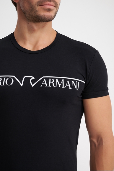  Мужская черная футболка  Emporio Armani 1110354F516 купить в интернет-магазине Bestelle фото 4