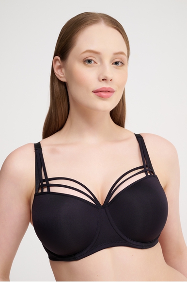  Черный бюстгальтер-балконет с плотными чашками plus size  Marlies Dekkers 154201 купить в интернет-магазине Bestelle фото 1