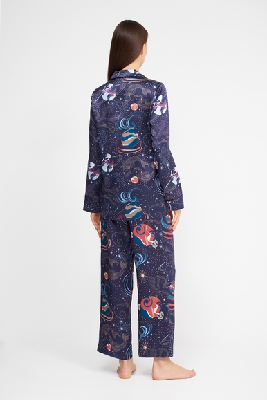  Женская шелковая пижама с брюками  Derek Rose 2050-BRIN купить в интернет-магазине Bestelle фото 2