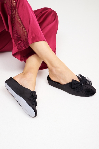 Женские чёрные тапочки Jaimies NATHALIA FALBALA купить в интернет-магазине Bestelle фото 6