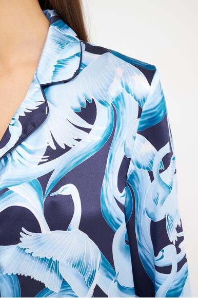  Женская шелковая пижама с брюками  Derek Rose 2050-BRIN купить в интернет-магазине Bestelle фото 4