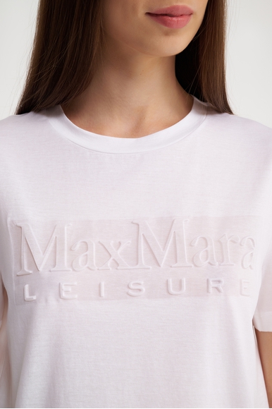  Женская хлопковая футболка  Max Mara Leisure PAGGIO 242694603 купить в интернет-магазине Bestelle фото 4
