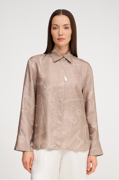  Шелковая блузка с длинным рукавом  Max Mara Leisure URNA 242611602 купить в интернет-магазине Bestelle фото 1