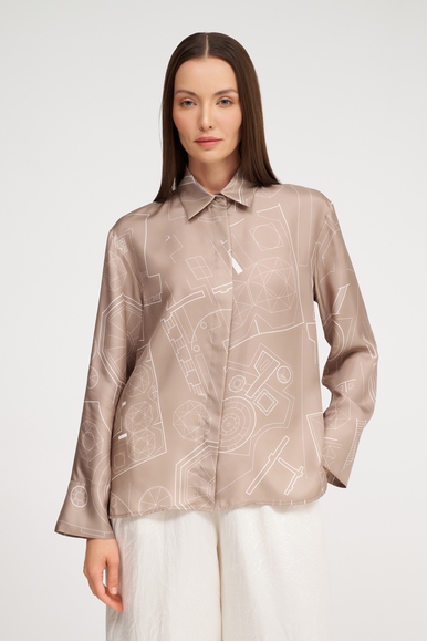  Шелковая блузка с длинным рукавом  Max Mara Leisure URNA 242611602 купить в интернет-магазине Bestelle фото 2