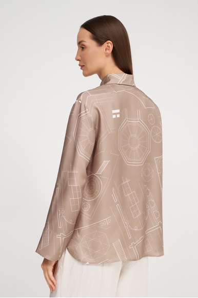  Шелковая блузка с длинным рукавом  Max Mara Leisure URNA 242611602 купить в интернет-магазине Bestelle фото 3
