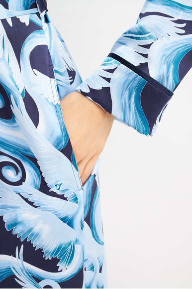  Женский шелковый длинный халат  Derek Rose 1295-BRIN купить в интернет-магазине Bestelle фото 5