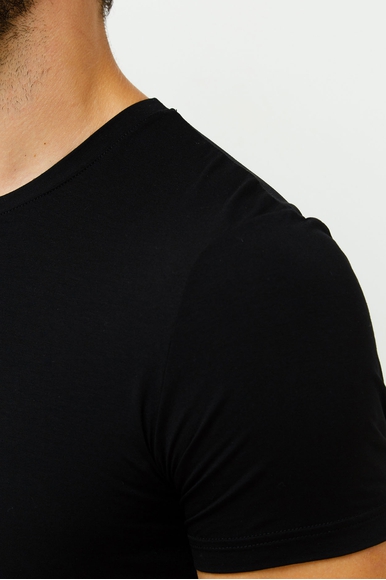 Черная футболка из модала Ermenegildo Zegna N2M200060 купить в интернет-магазине Bestelle фото 4