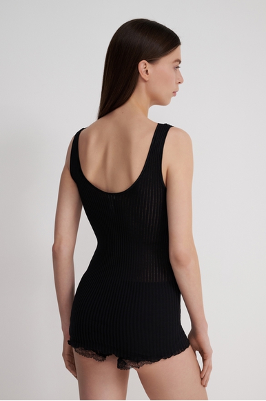Майка женская чёрная с кружевом Zimmerli 2602187 купить в интернет-магазине Bestelle фото 2