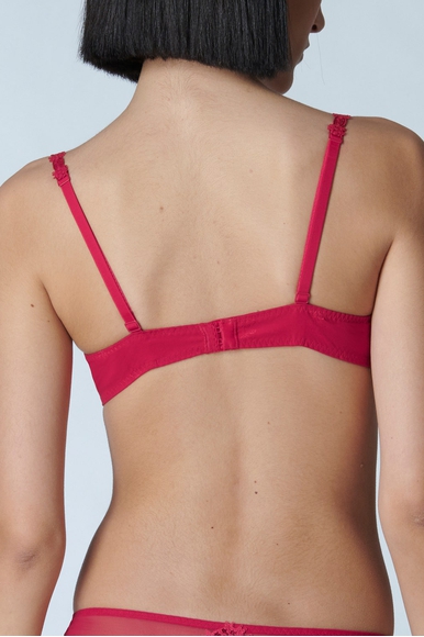 Красный бюстгальтер-корбей с мягкими чашками с вышивкой Simone Perele 12B330 купить в интернет-магазине Bestelle фото 2