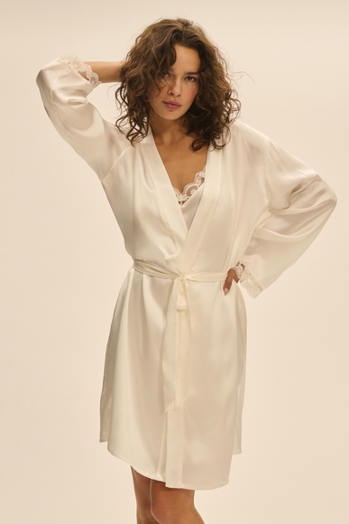  Женский шелковый халат миди  Simone Perele 1F8982 купить в интернет-магазине Bestelle фото 3