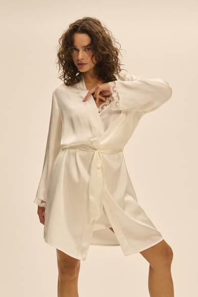  Женский шелковый халат миди  Simone Perele 1F8982 купить в интернет-магазине Bestelle фото 5