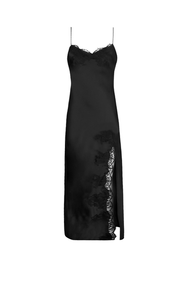 Ночная шелковая кружевная черная длинная женская сорочка Lise Charmel ALC1180 купить в интернет-магазине Bestelle фото 5