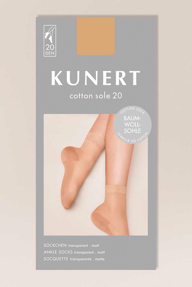 Носки женские бежевые Cotton Sole 20 den Kunert 110169800 купить в интернет-магазине Bestelle фото 2