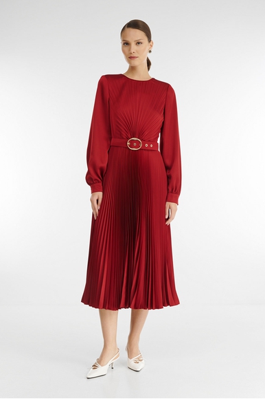 Бордовое платье миди Caterina Leman SU7699-228 купить в интернет-магазине Bestelle фото 1