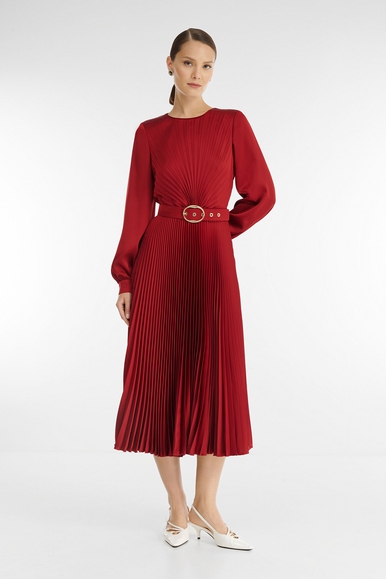 Бордовое платье миди Caterina Leman SU7699-228 купить в интернет-магазине Bestelle фото 2