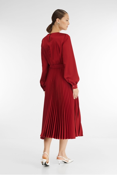 Бордовое платье миди Caterina Leman SU7699-228 купить в интернет-магазине Bestelle фото 4