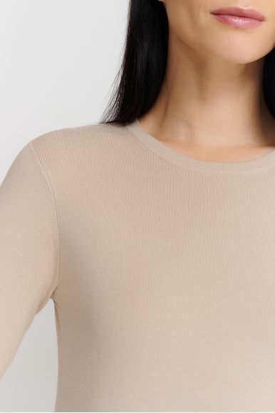 Бежевое платье миди Max Mara Leisure GETTONE 242632601 купить в интернет-магазине Bestelle фото 4